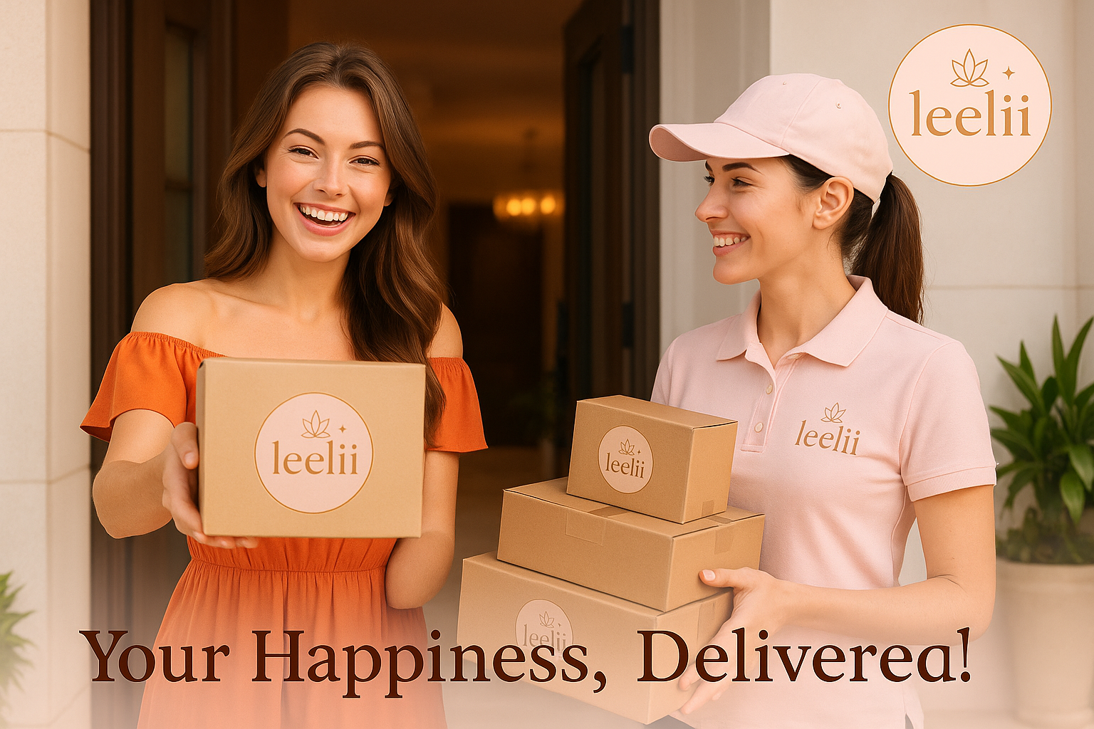 leelii delivery, smiles and packages