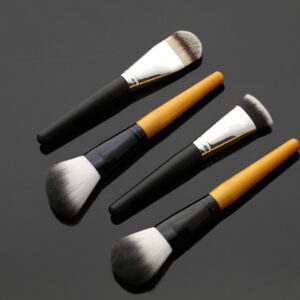 professional 4 piece makeup brush set for face and eyes